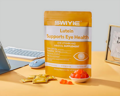 Swiyie Lutein & Zeaxanthin Gummies – Eye Health Supplement with Astaxanthin, Vitamin A C E – Blue Light Defense, Vision Support, Berry Flavor – 60 Gummies Healthcare Dietary